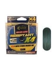 Captain Resistant PE 4 Kat Spin İp Misina 150mt Yeşil
