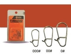 Captain 5018 Sahte Balık Klipsi Snap Oval 15'li Paket Nikel
