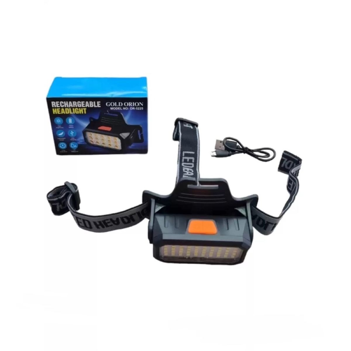 GOLD ORİON RECHARGEABLE HEADLİGHT